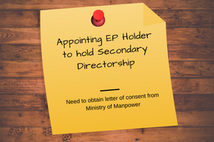Appointing EP holder as Director