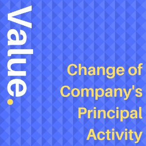 Change of Company's Principal Activity