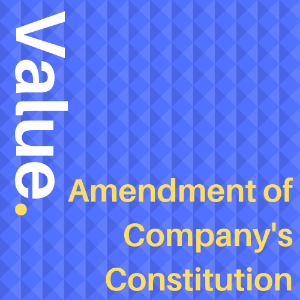 Amendment of Company's Constitution
