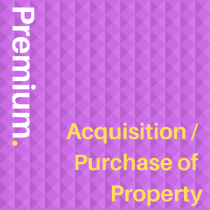 Acquisition or Purchase of Property