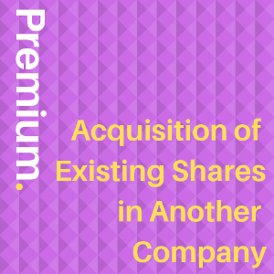 Acquisition of Shares in another company
