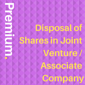 Disposal of Shares in JV Company or Associate