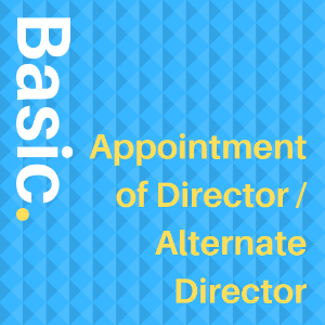 Appointment of Director Alternate Director