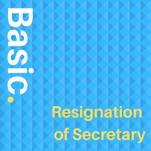 Resignation of Secretary